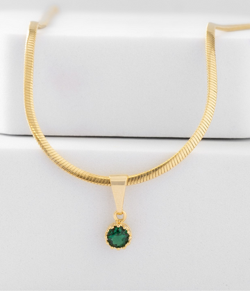 Dije Circonia Mini Redonda Verde