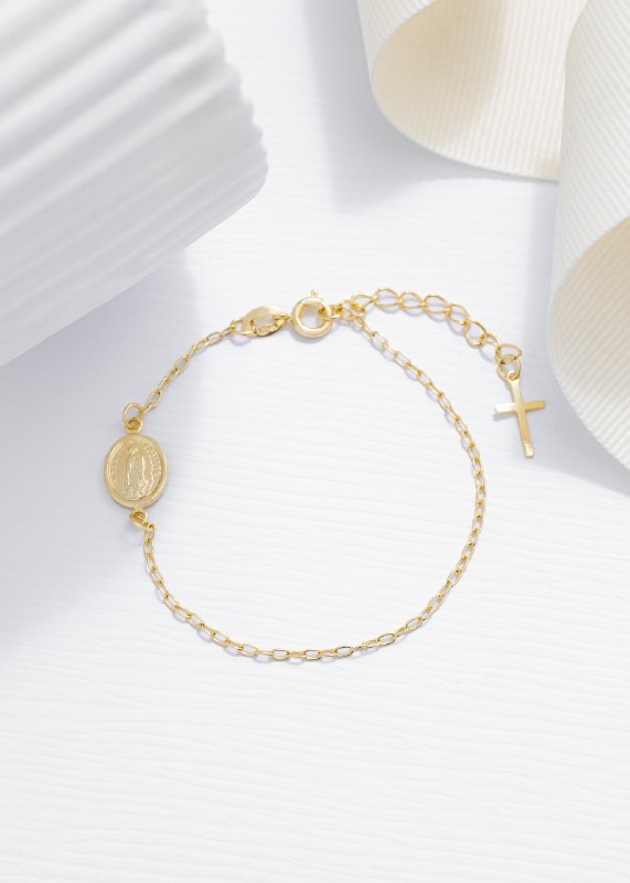 Pulsera Virgen de Guadalupe 16.5 Cms Extensor