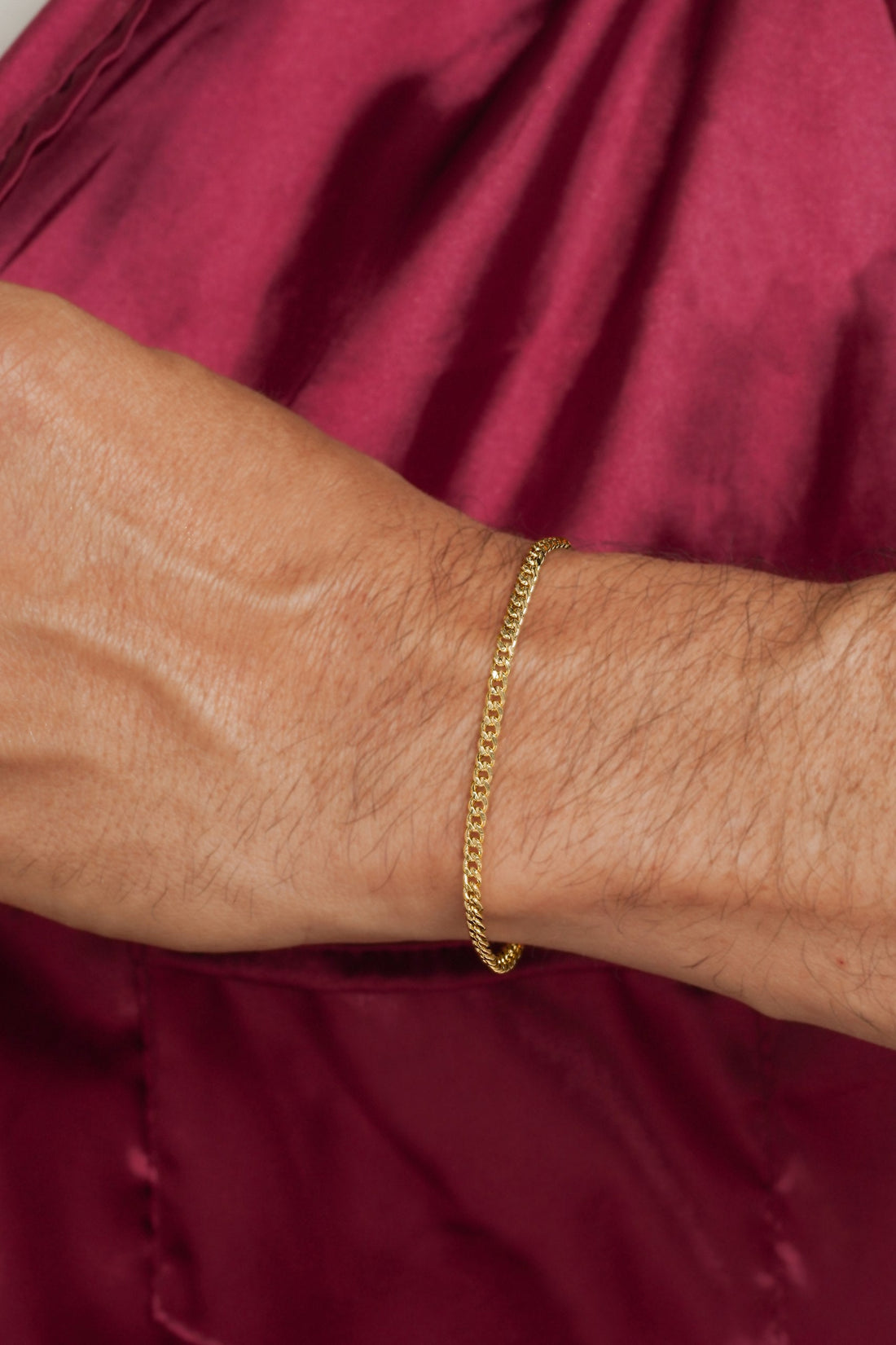 Pulsera  Cubana 3 mm 20 Cms