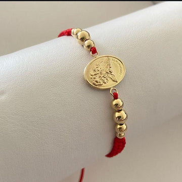 Pulsera San Miguel Arcangel con balines #4, #5 y #6