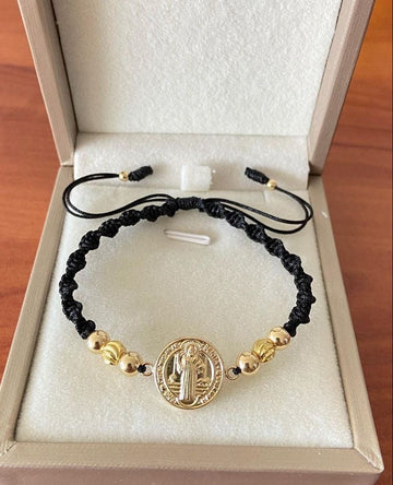 Pulsera con Dije San Benito con Balines #5