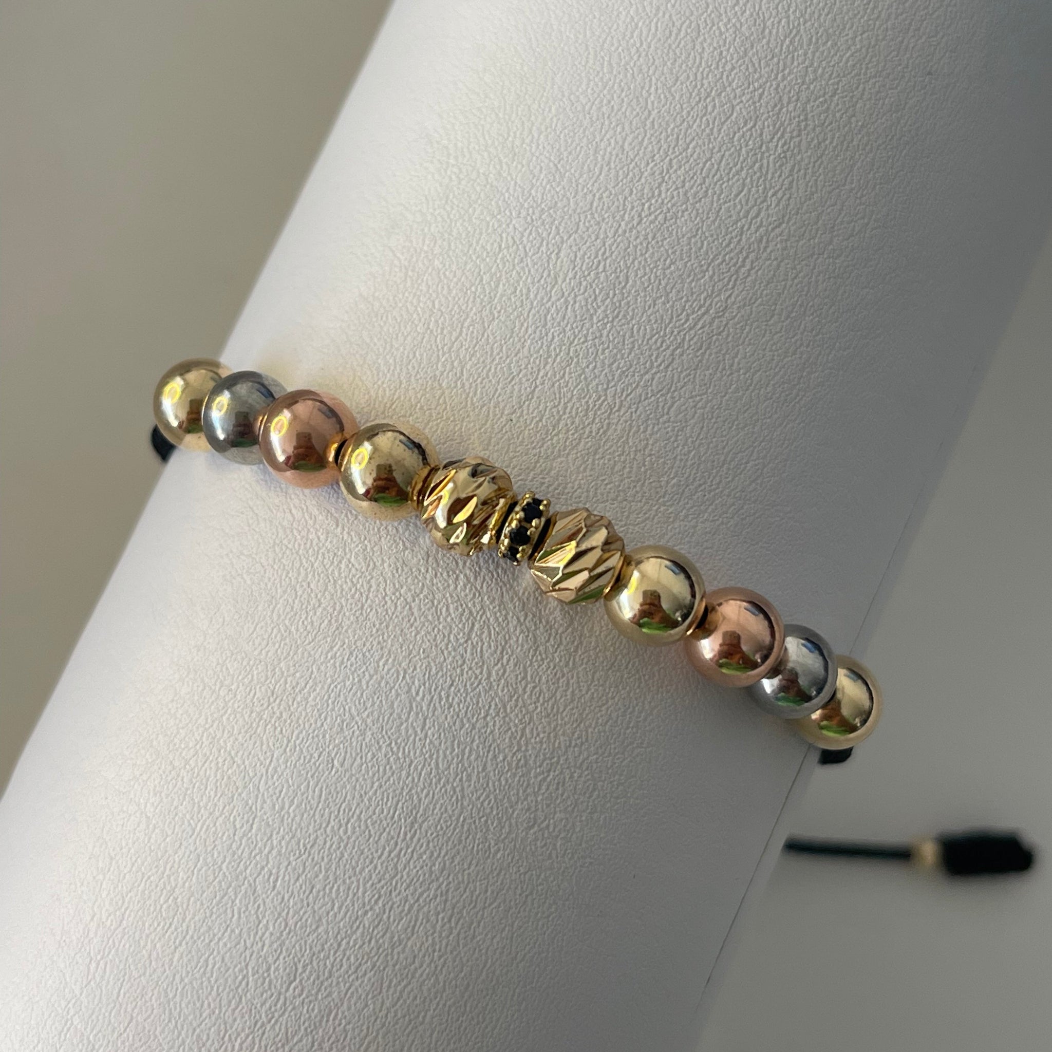 Pulsera 3 oros diamantada ✨