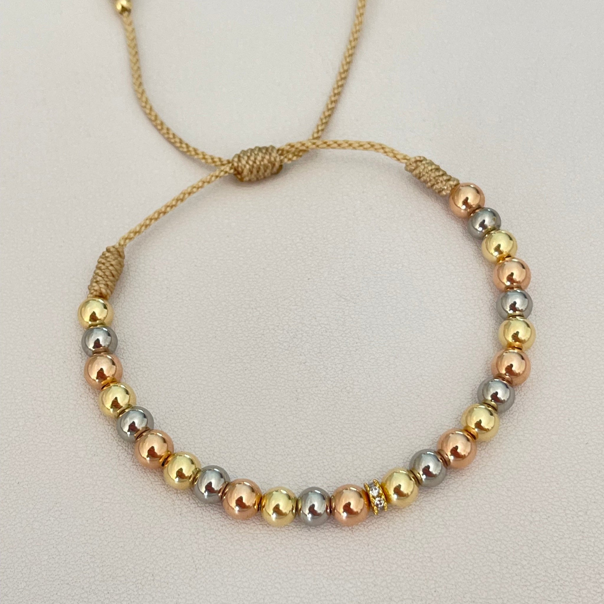 Pulsera 3 oros 5mm