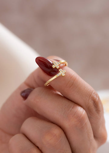 Anillo Crosses Ajustable