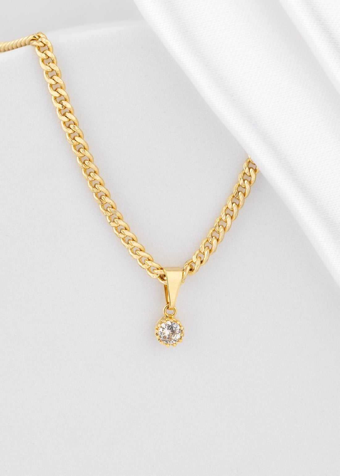 Dije Circonia Mini Redonda Pequeña Cristal $