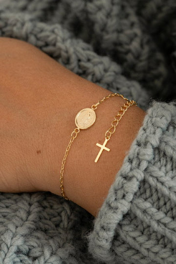 Pulsera Virgen de Guadalupe 16.5 Cms Extensor