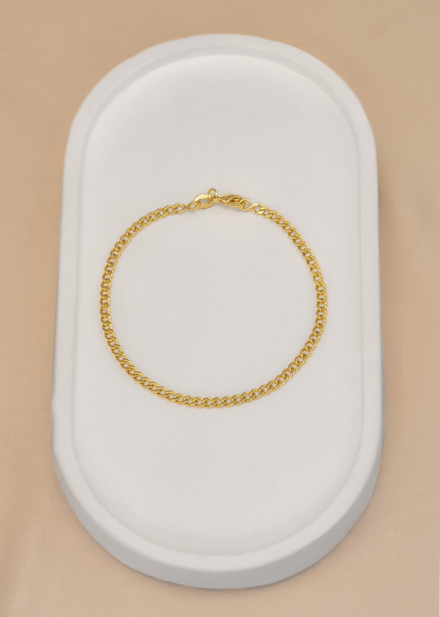 Pulsera  Cubana 3 mm 20 Cms