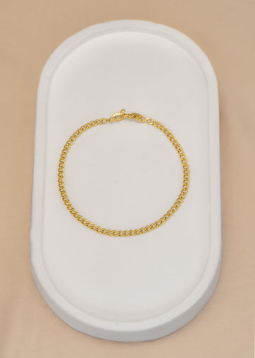 Pulsera  Cubana 3 mm 20 Cms