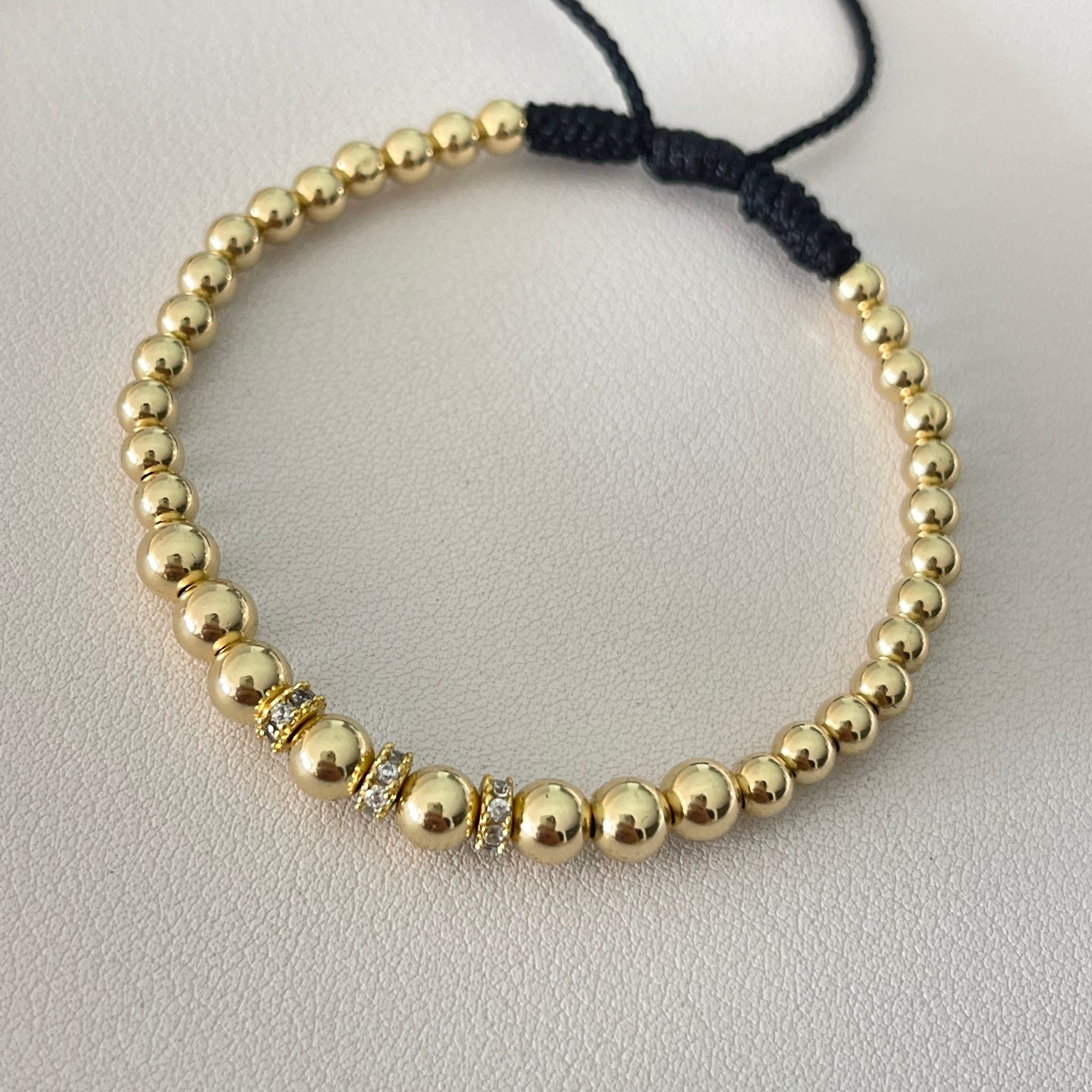 Pulsera balín 4mm con circones