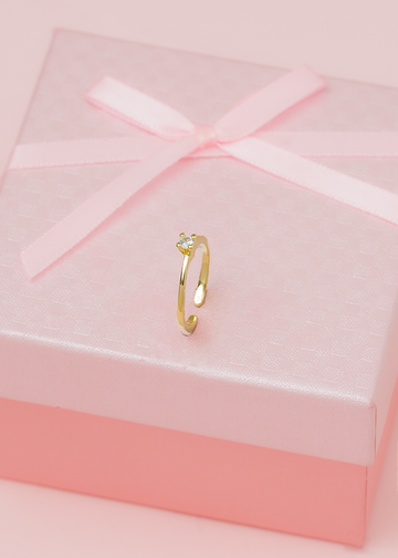 Anillo Promise liso Cristal ajustable