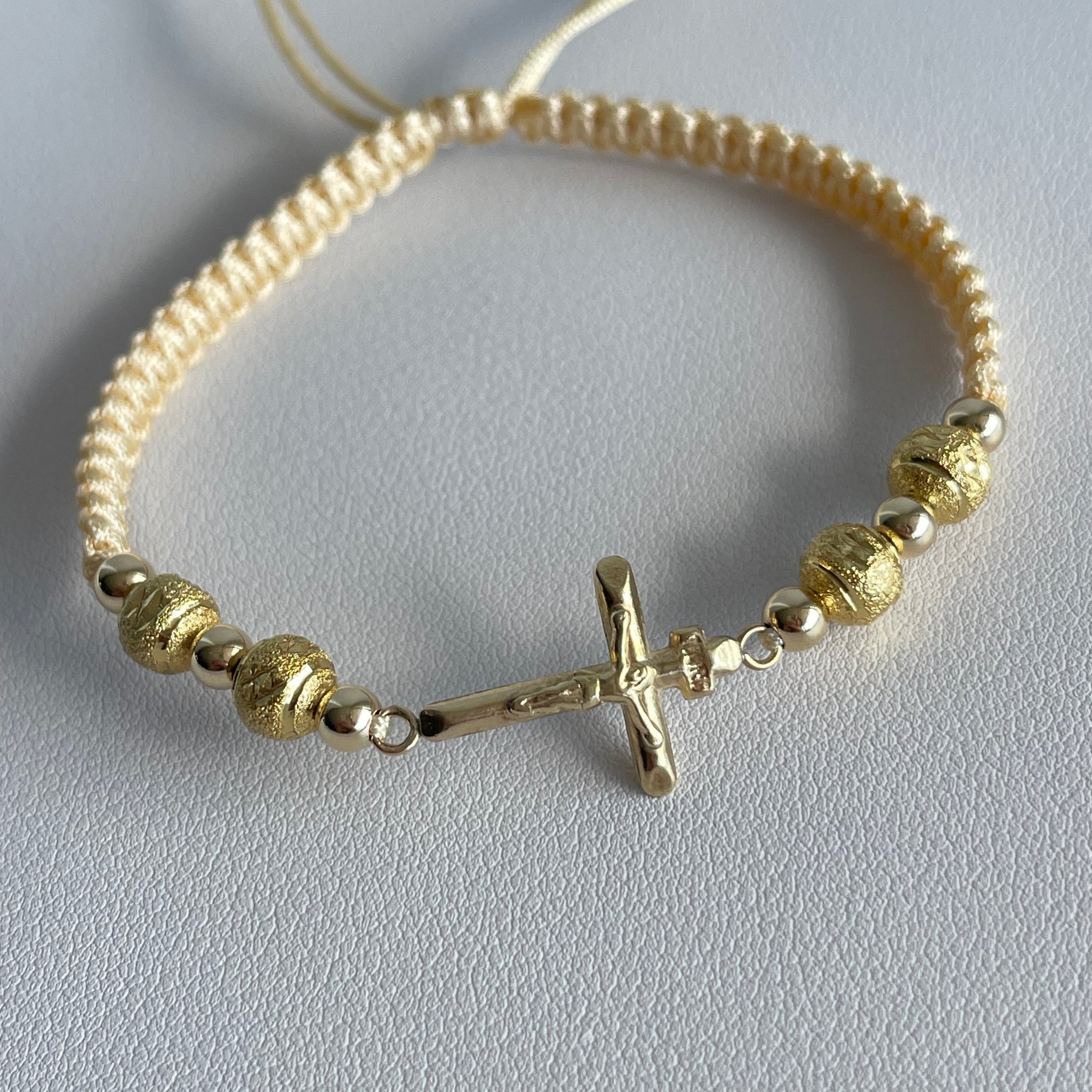 Pulsera Cruz diamantada