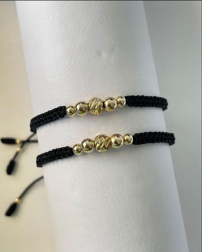 Juego Pulsera Balin #4, #5 y balin #6 Diamantado 2 x