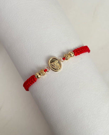 Pulsera San Miguel con balines lisos y diamantado #4