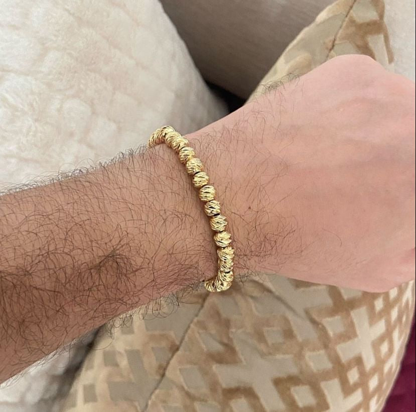 Pulsera con Balines #6 diamantados completa