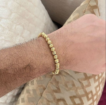 Pulsera con Balines #6 diamantados completa