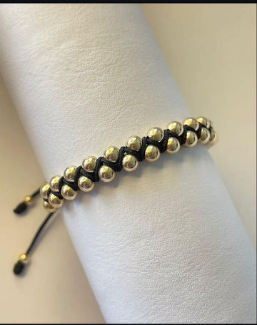 Pulsera trenzada con balines #4