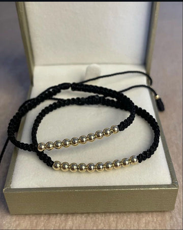 juego pulseras balin #4 2x negro