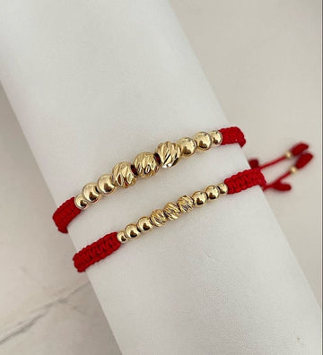 juego pulseras balin liso y diamantado #3 #4 #5 2x