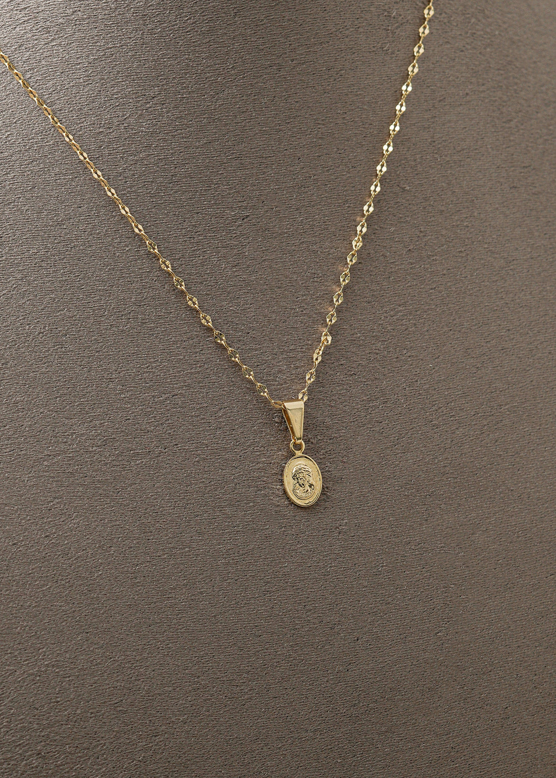 Cadena Espejo Delgada ( 45cms ) + Dije Rostro Mini